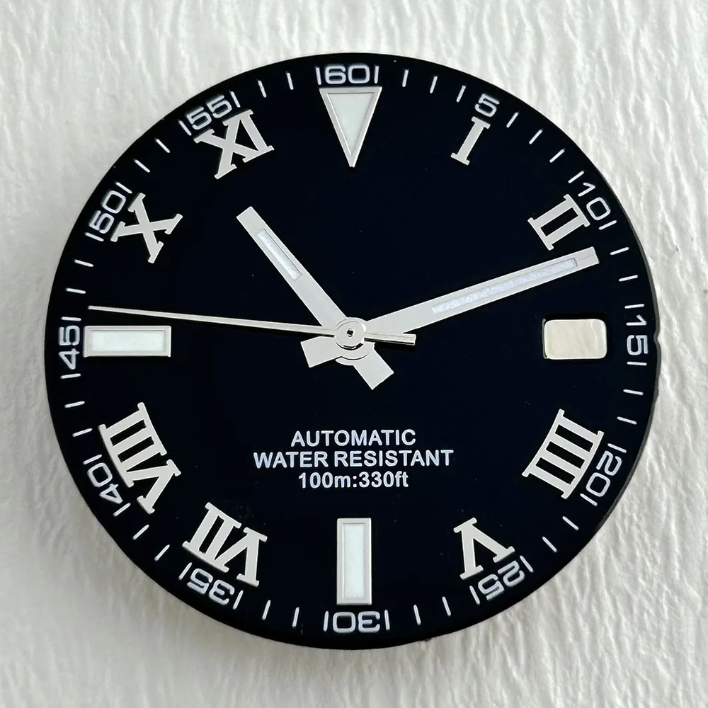 Watch dial NH35 dial 29mm customize logo dial Roman numeral dial, suitable for NH35 watch accessory repair tool