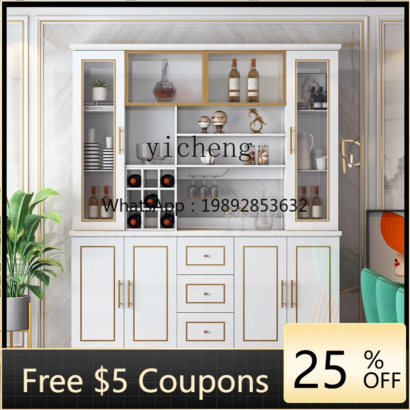 

TT Light luxury dining side cabinet integrated kitchen tea multi-functional locker simple display cabinet