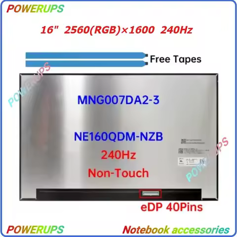 New A+ Laptop LCD Screen/Display For Lenovo Legion Pro 5 16ADR10 16IAX10 16IRX10 Y7000P/R7000P 2025 NE160QDM-NZB MNG007DA2-3