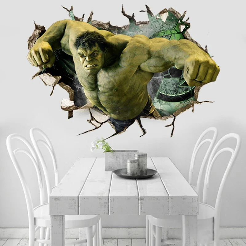 3D Posters American Anime Wall Stickers For Boy Kids Room Outer Space Nursery Bedroom DIY Decor Waterproof Murals Room Wallpaper