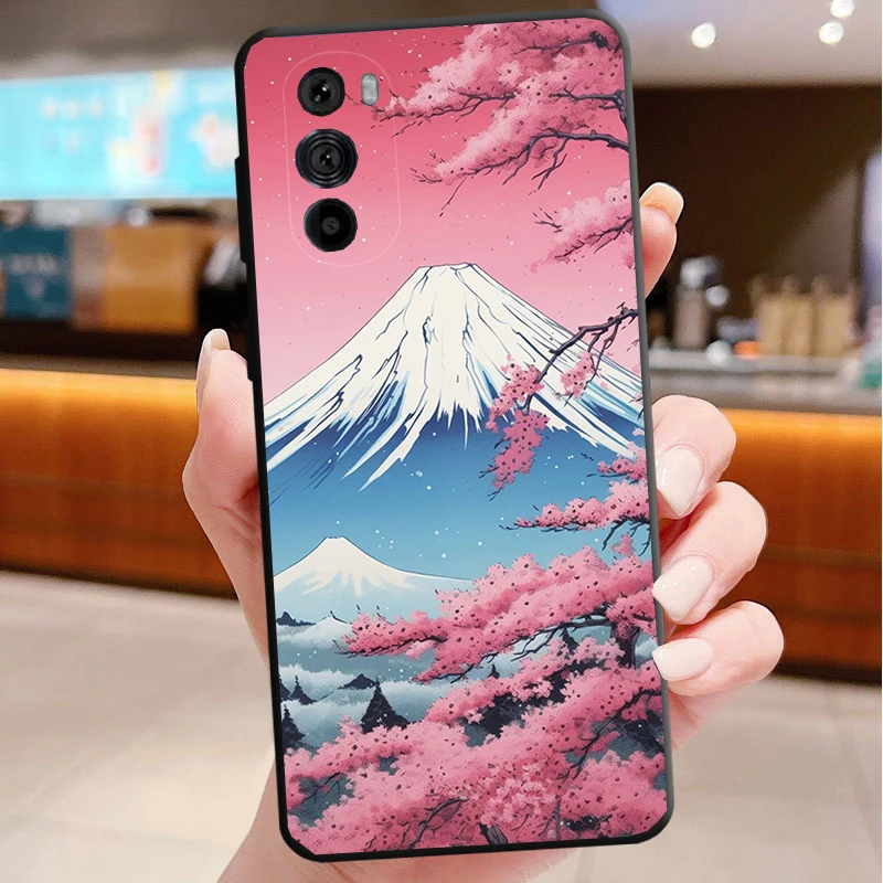 Japanese Landscapes Mount Fuji Phone Case For Motorola Edge 60 50 40 Pro 60 50 40 30 Ultra Neo Fusion Moto G Play G Stylus G