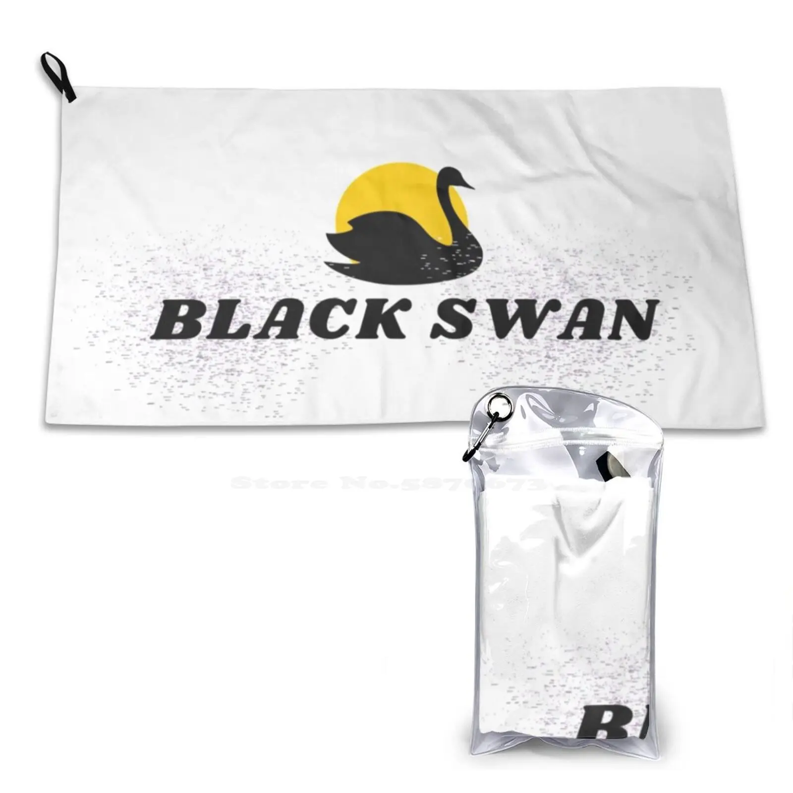 Black Swan Soft Microfiber Fabric Face Towel Swan Bird Animal Pet Lover Black Boys Jimin Jungkook Rap Monster Jin Jhope Suga