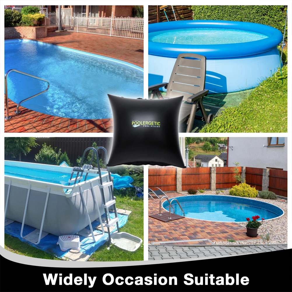 

Pool Air Pillow for Winterizing Above Ground Pools 120 by 120cm with 2 Ropes Keeps Covers Elevated to Prevent Damage
