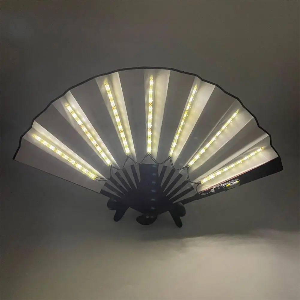 

Luminous Fan LED Neon Light Foldable Fan 12V 10 Inch Glow Folding Led Dancing Light Fan Glow In The Dark Party Supplies