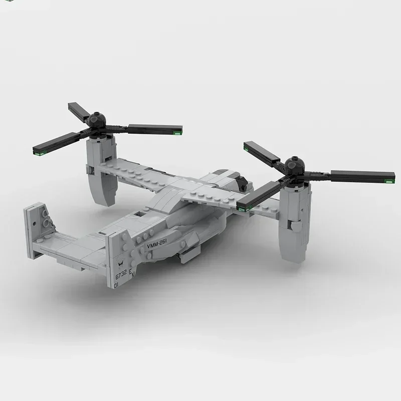 Moc Building Bricks Military Model 1:72 V-22 Osprey Helicopter Technology Modular Blocks Gifts Christmas Toys DIY Sets Assembly