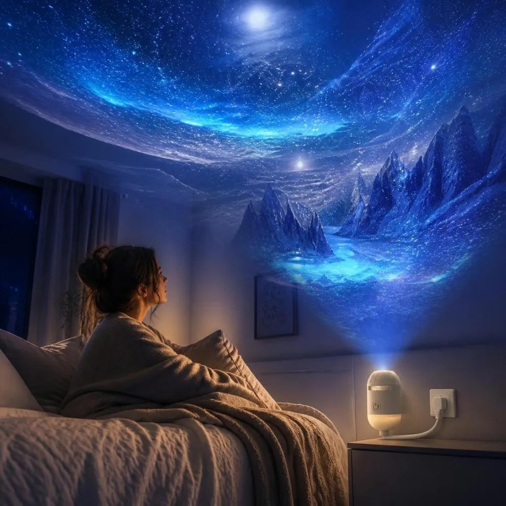 USB Powered Starry Sky Projection Lamp Plug And Play Soft Projection USB Projection Lamp Dream Like Compact Design