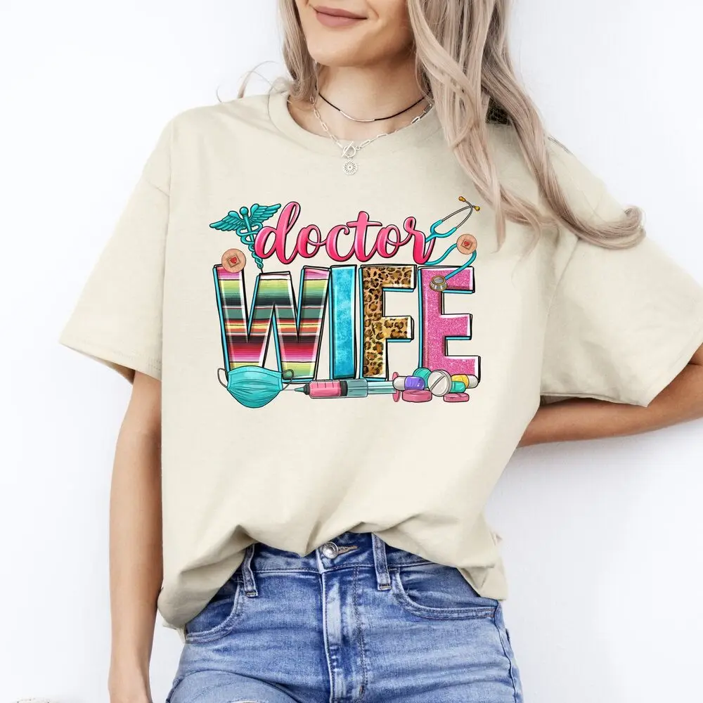 Doctor wife T-Shirt gift Dibs on the doctor physician Unisex Tee Sand White Spor High Quality 100%Cotton Short Sleeve