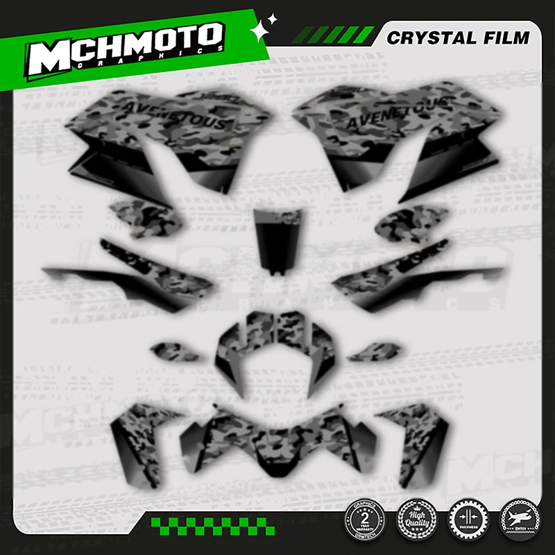 

MCHMFG Motocross Graphics Background Decals Stickers Kits For KTM ADV 1290 R S 2017 2018 2019 2020