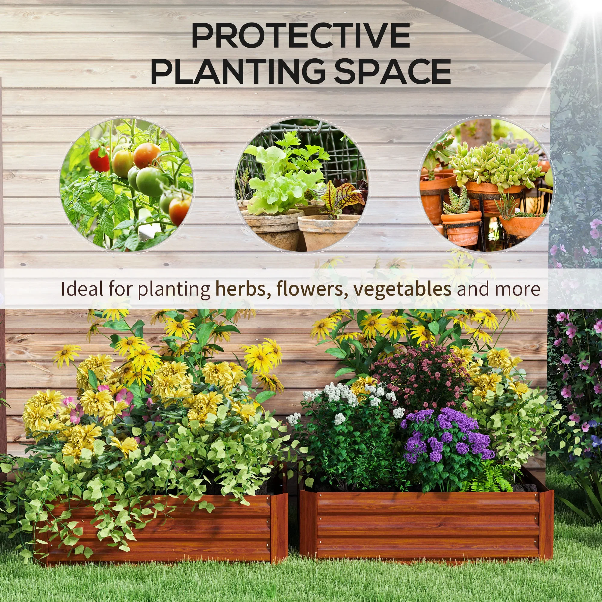 Bac à plantes surélevé galvani - Raised Bed Planter Box avis et prix
