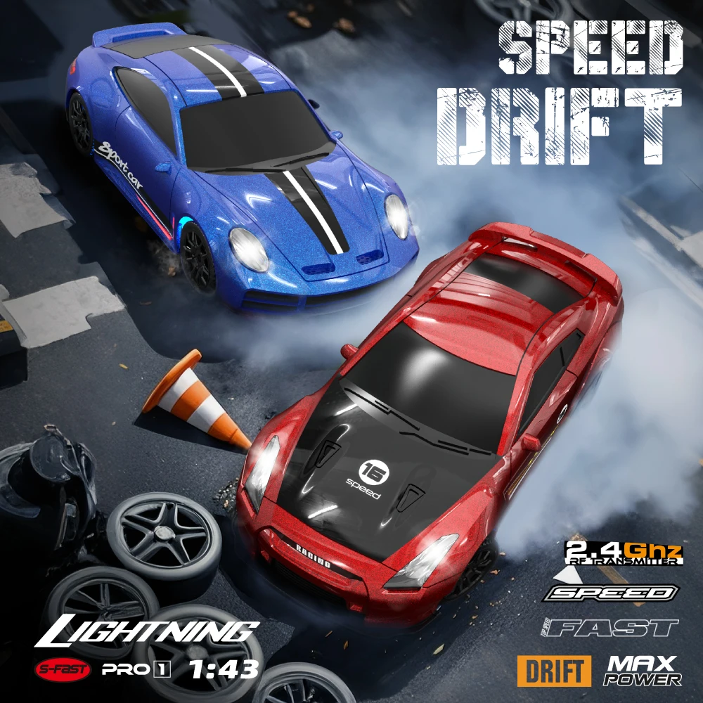 【2.4G 1/43】 RC Car Mini Drift 8501/8500 - Modello da corsa telecomandato ad alta velocità |   Sistema di deriva professionale |   Giocattolo regalo per bambini