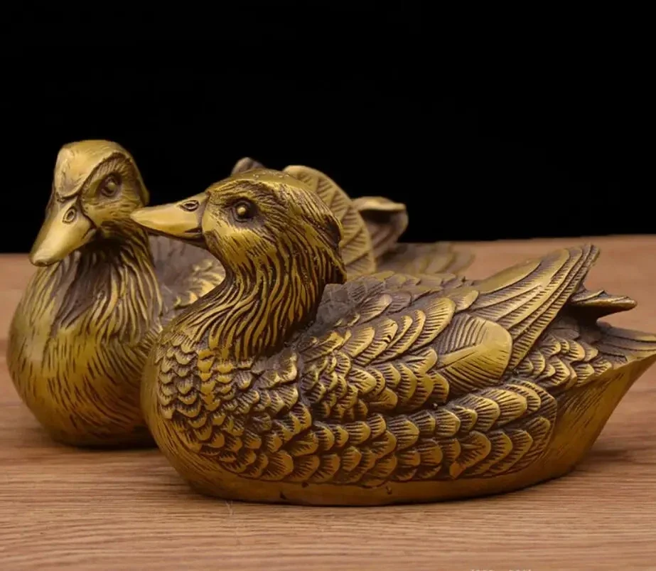 Collection Brass Mandarin Duck Statue Ornaments
