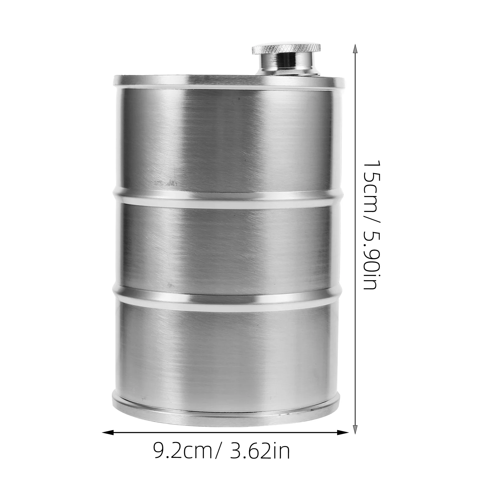 Stainless Steel Oil Drum Flask Drinking Flasks Milk Can Barrel Container Metal Pail