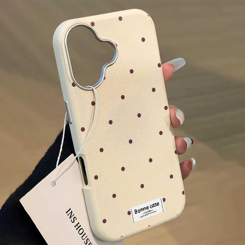 Creative Unique Polka Dot Phone Case For iPhone 17 16 15 14 13 12 11 Pro Max Plus Shockproof Silicone Soft Luxury Fashion Cover