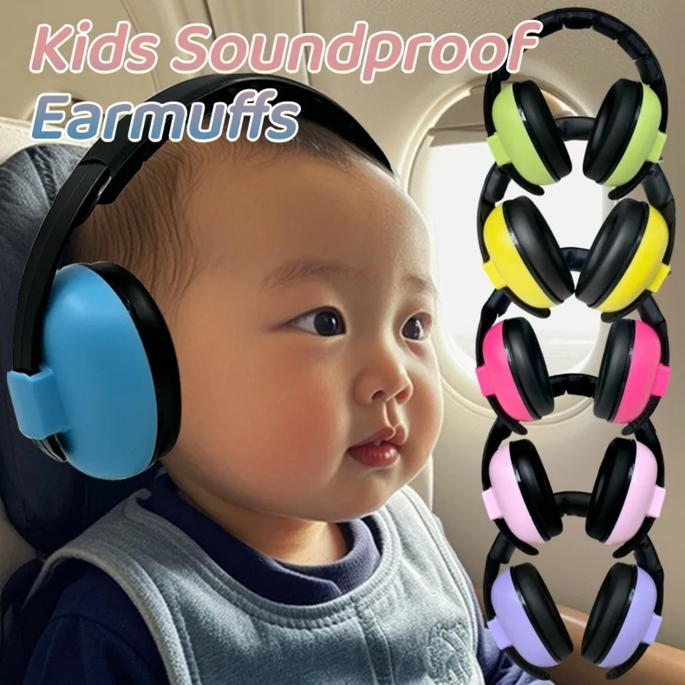 Adjustable Baby Earmuffs Lightweight Design Comfortable Fit Kids Soundproof Earmuffs Soft Padding Safety