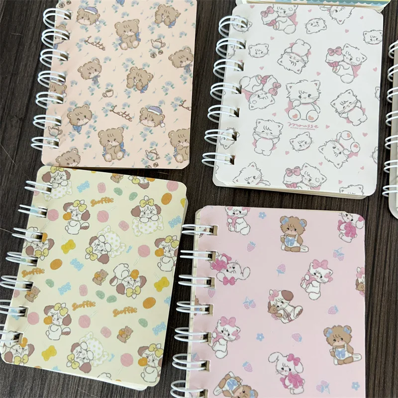 Kawaii Cute Mikko A7 Coil Book Notebook Memorandum Stationery Study Record Portable Can Be Torn Off Cute Girl Gift For Children