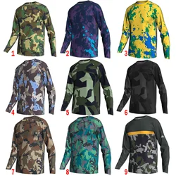 Quick Dry Cycling Jersey Camo, Motocross Jersey, Mountain Bike, DH Sport Clothing, MTB Fashion, Anti-Sweat Camo T-Shirt