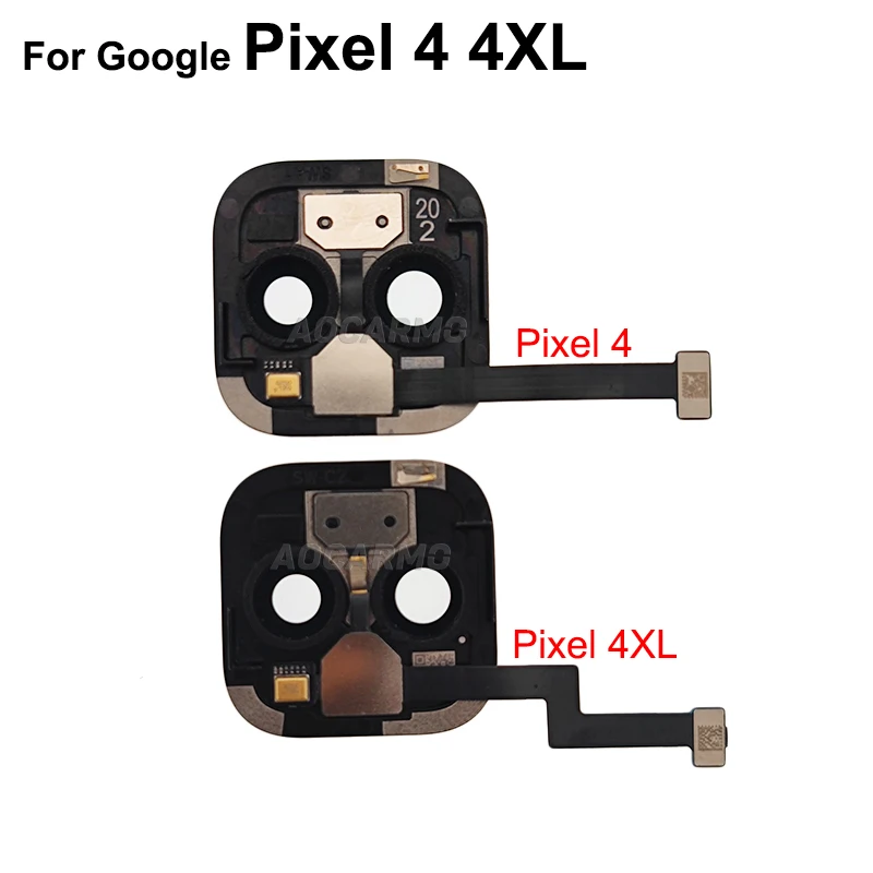 Aocarmo per Google Pixel 4 XL 4XL obiettivo fotocamera posteriore posteriore con cornice di prossimità luce Flash ambientale nastro Flex Cable parte di riparazione