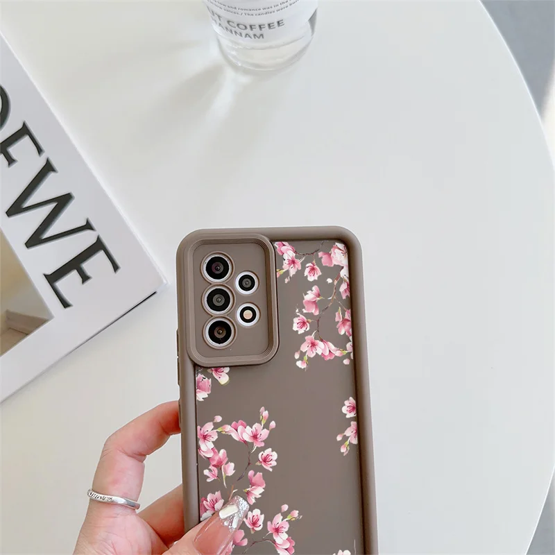핑크 트럼펫 꽃 소프트 TPU 폰 케이스 샤오미 레드미 노트 14 13 12 프로 플러스 11 10 12S 11S 10S 레드미 A5 14C 13C 12C 10C 커버