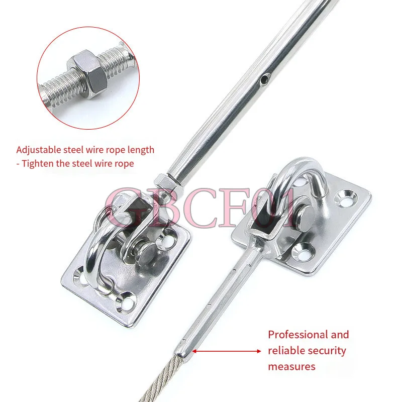304 Stainless Steel Coated Wire Rope Clothesline Stair Safety Cable Barrier Garden Tension Wire M6 Ends 0.5M 1M 1.5M 2M-3M