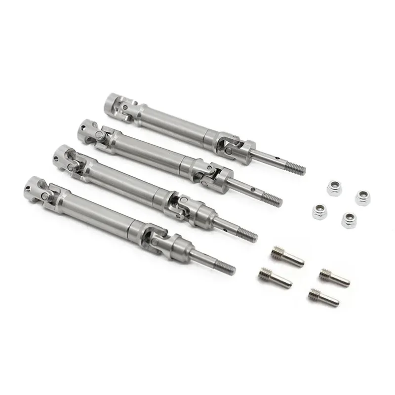 4Pcs Metal Stainless Steel Drive Shaft CVD for 1/10 Trxs Slash Rustler Stampede VXL 4X4 4WD RC Car Upgrade Parts