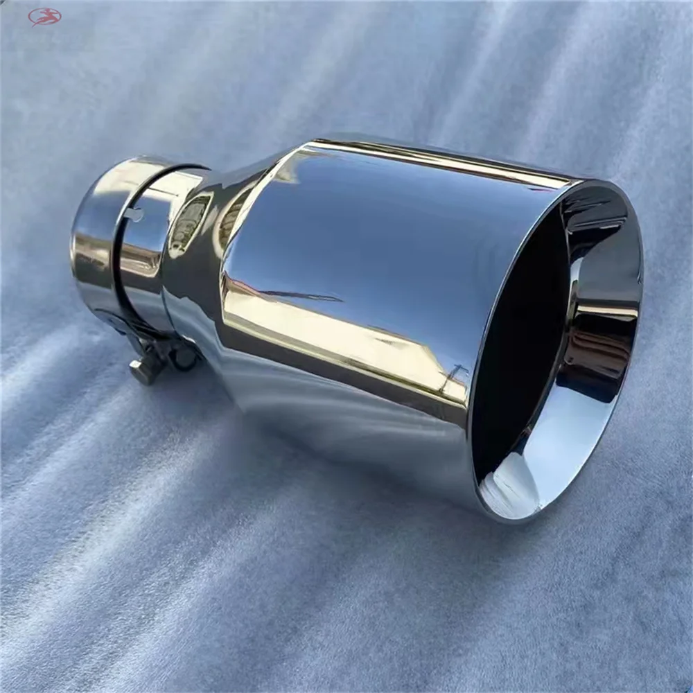 1PC Universalsmooth Stainlesssteel  tail throat large diameter Caraccessori Auto parts modified Mufflertailpipe Tip