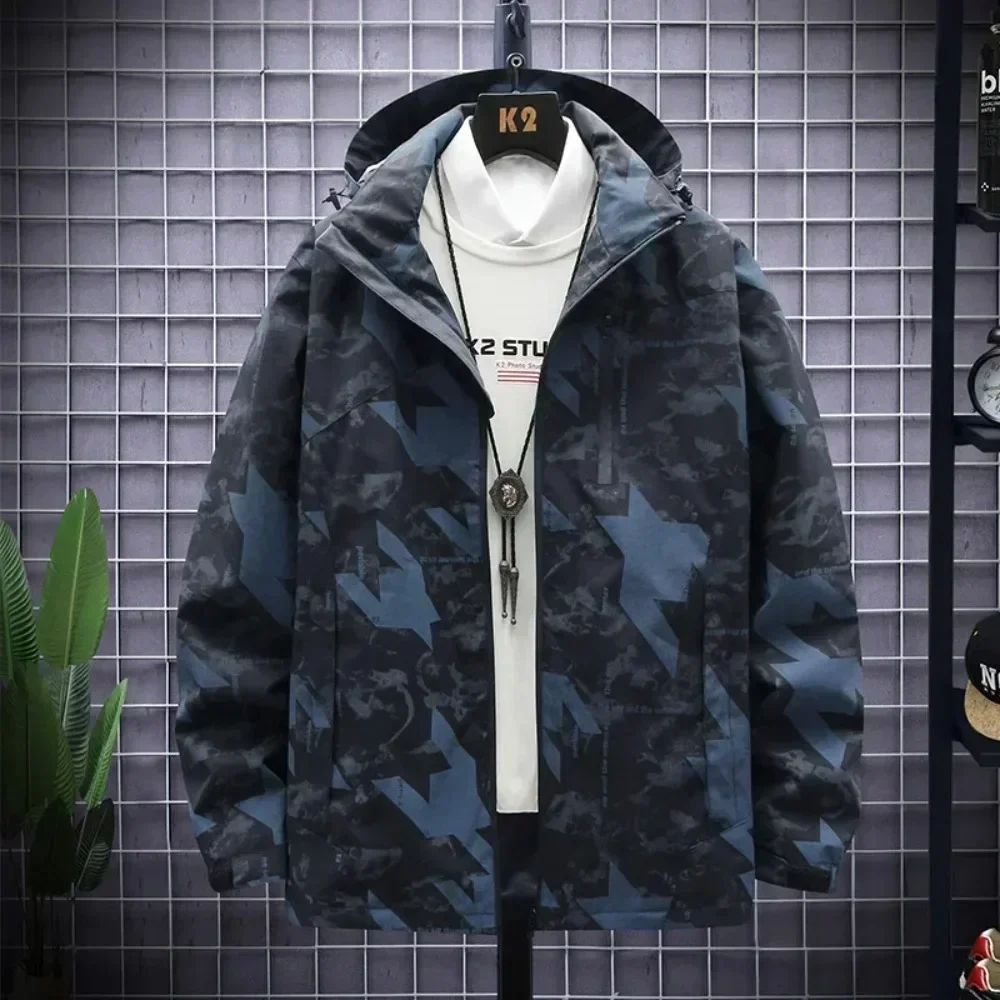 Camouflage Waterproof Windbreaker Jacket Men/Women Casual Breathable Coat Outdoor Hiking Tourism Mountain Wear-Resistan Clothes