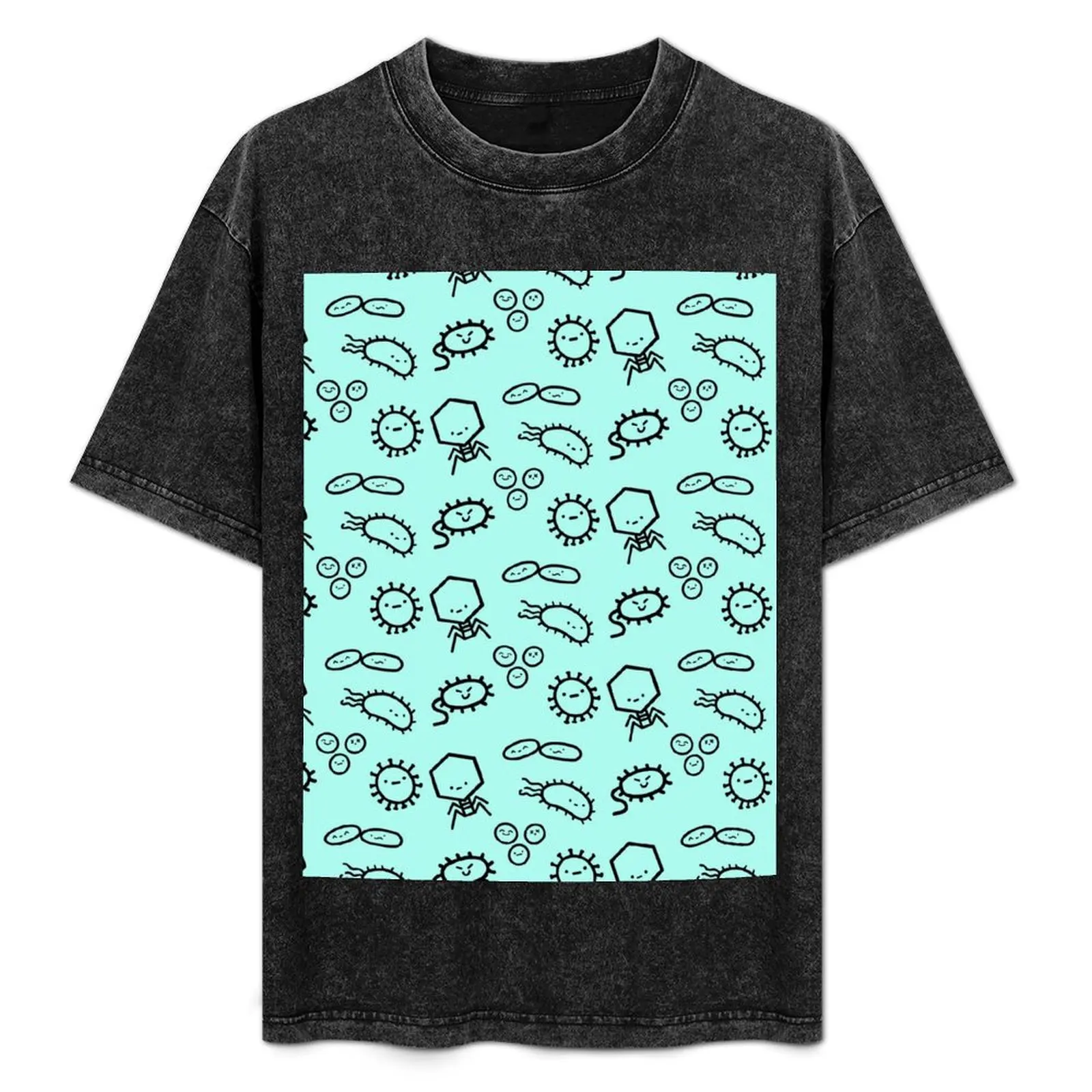 

Kawaii Microbes, bacteria and viruses T-Shirt Casual Fashion Print Tee Top