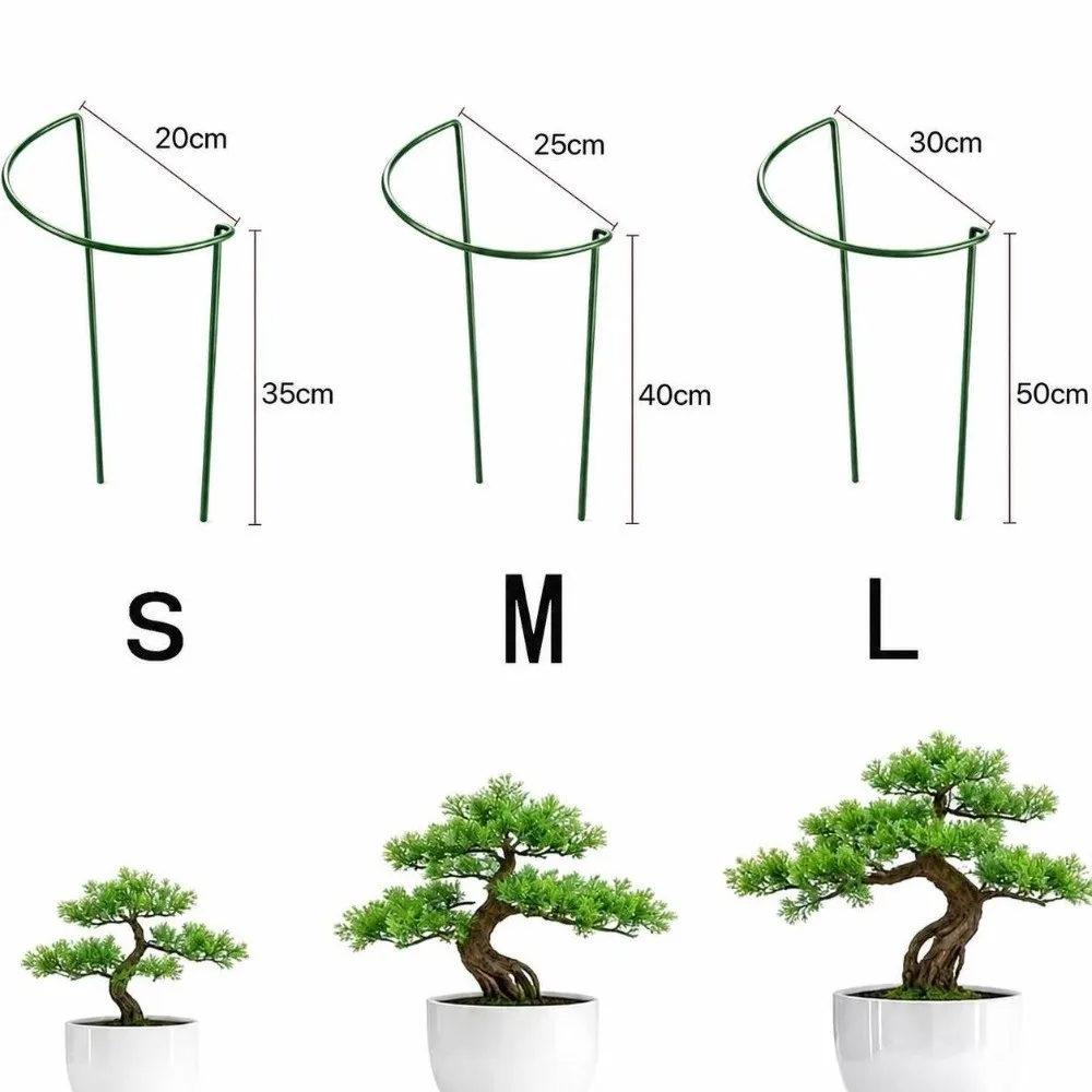 C9 Iron Plant Support Stakes Sturdy Construction Reusable Garden Stakes Corrosion-Resistant Coating Weatherproof Plant Stakes