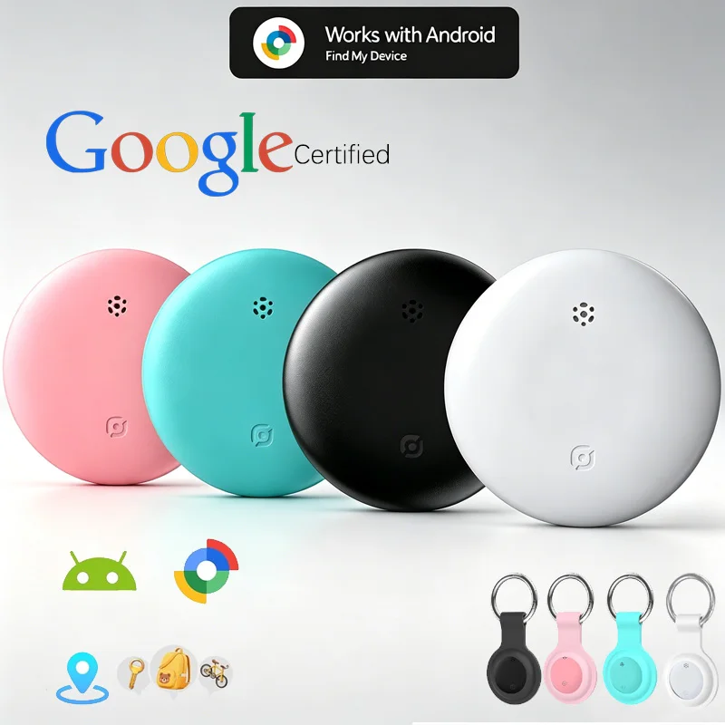 Google Find My GPS Tracker Wireless Android Finder Compatible with Google Find Hub (Android) Key Wallet Finder Anti-Lost Tag
