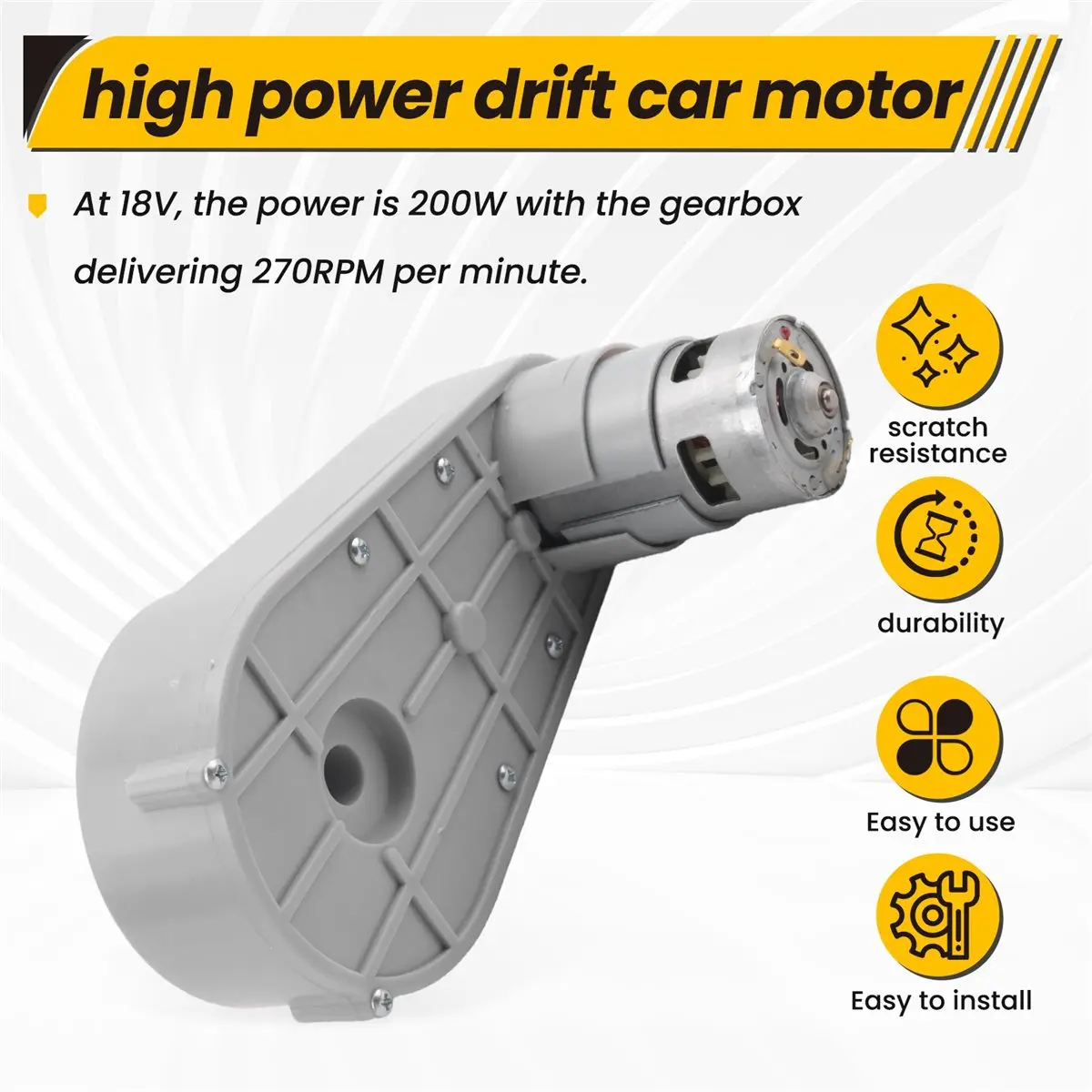 

Высокоскоростной мотор-редуктор ABKM 24V RS775 для модернизации электродвигателей, высокомоментный 24-вольтовый мотор с редуктором