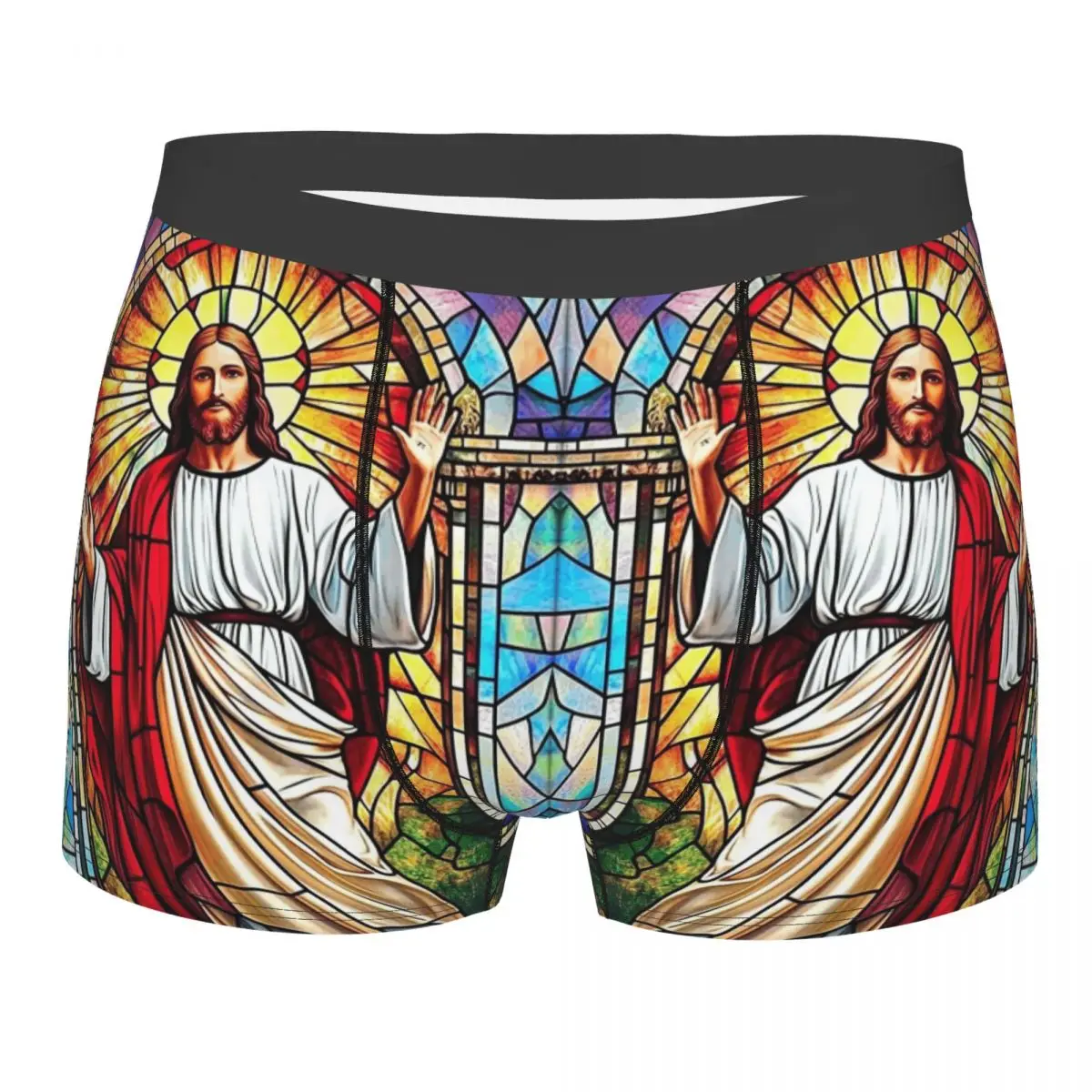 

Мужское модное нижнее белье «Спаситель Иисус Христос», трусы-боксеры, мужские эластичные шорты, трусы, трусы