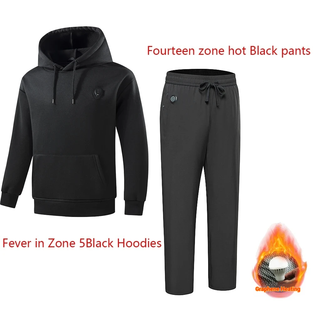 

Winter Intelligent Warm Hoodie Men's and Women's Loose Set Comfortable Warm Winter Sports Winter Men's Heating Set