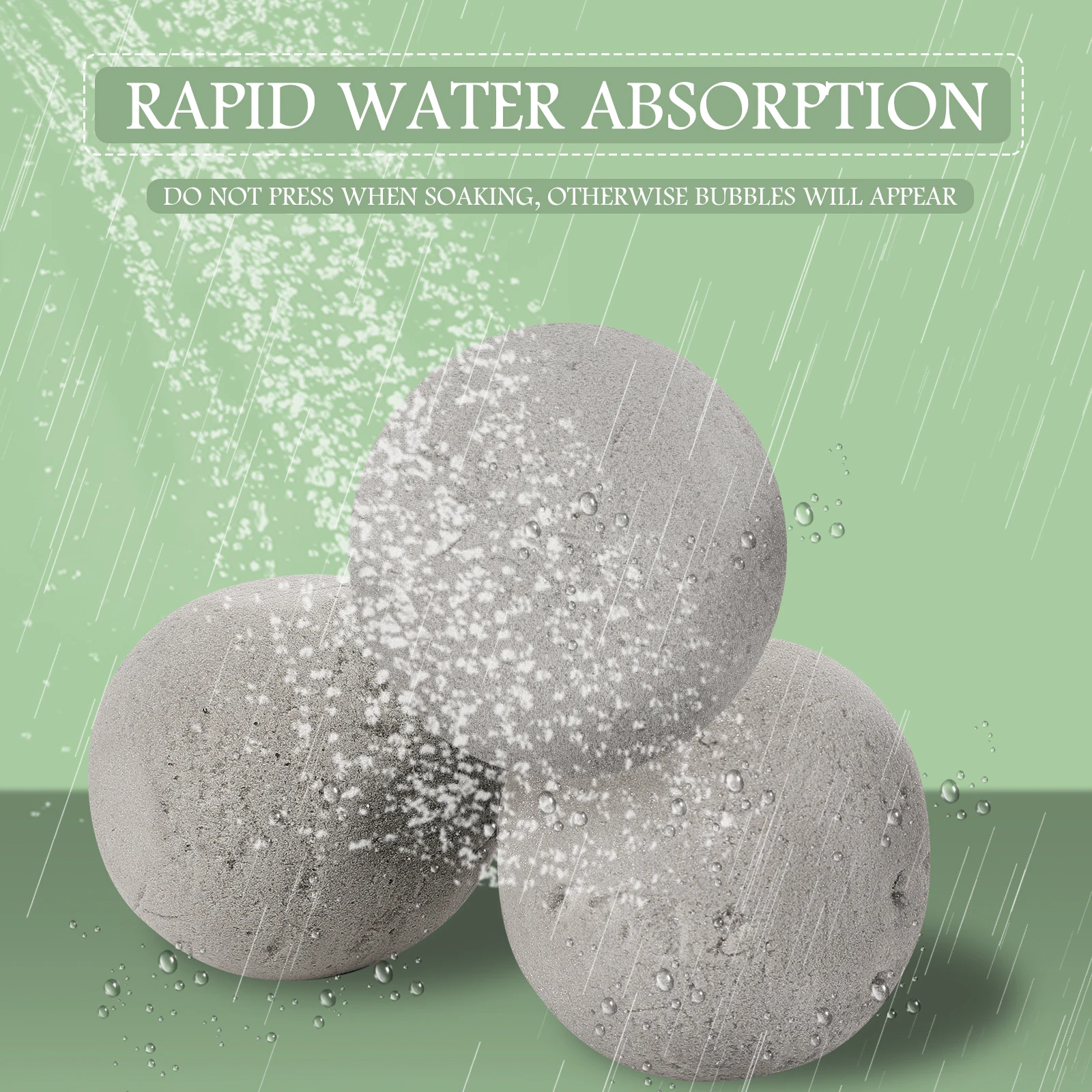 

2pcs Spherical Floral Arrangement Foam Water Absorb Mud For Gardening Tool Dried Flower Base Flower Packaging