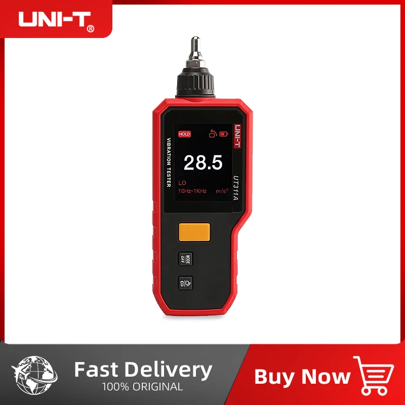 UNI-T UT311A UT312A Handheld Vibration Tester LCD TFT Auto-Rotating Screen Wide Measurement Displacement Testers 2.4″ TFT Screen