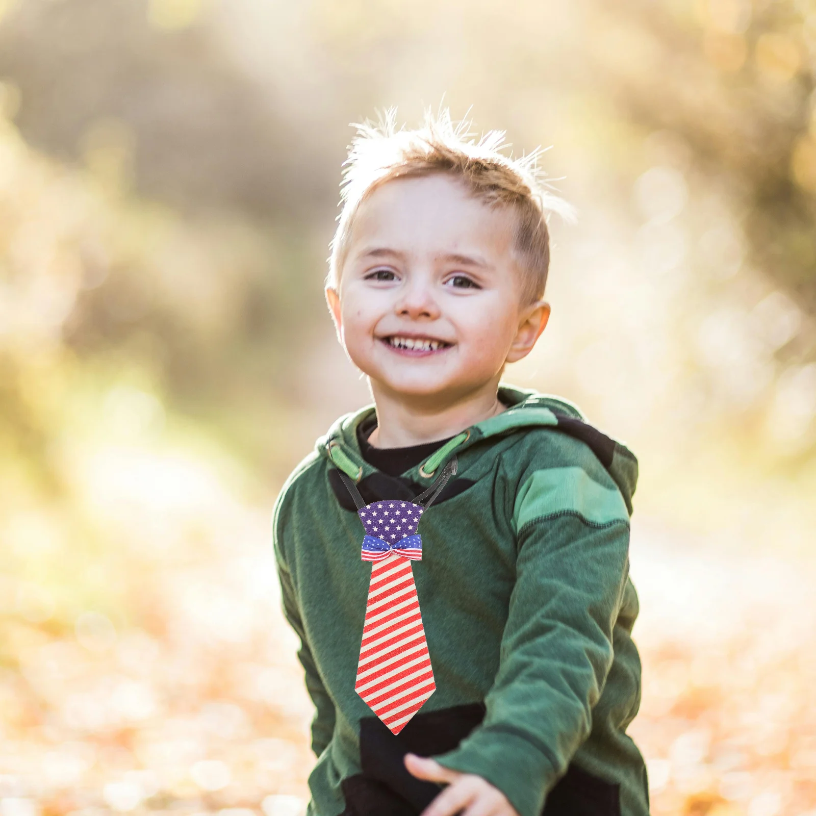 Corbata decorativa para fiesta, disfraz del Día de la independencia, corbata ligera, accesorio patriótico de EE. UU., traje de Cosplay para banquete de graduación