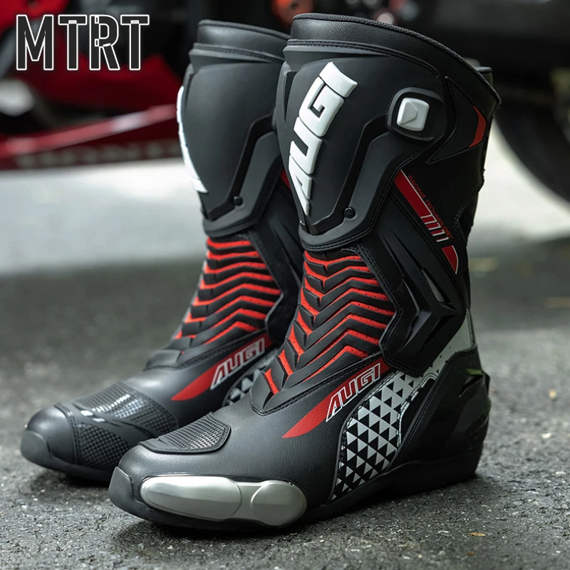 HOT Motorcycle Boots Racing Speed Motorbike Shoes Moto Boot Dirt Bike Cycling Sports Long-distance Cycling Anti-fall Shoes Botas