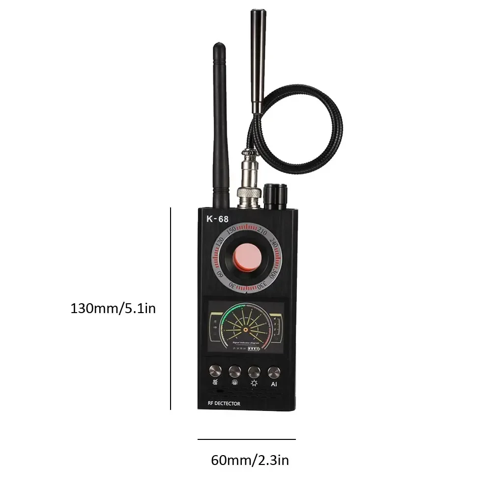 Detectores de cámara ocultos K68, dispositivos de escucha ocultos, Detector de señal con antena para oficina, dormitorio, coches, interiores detector de camaras ocultas