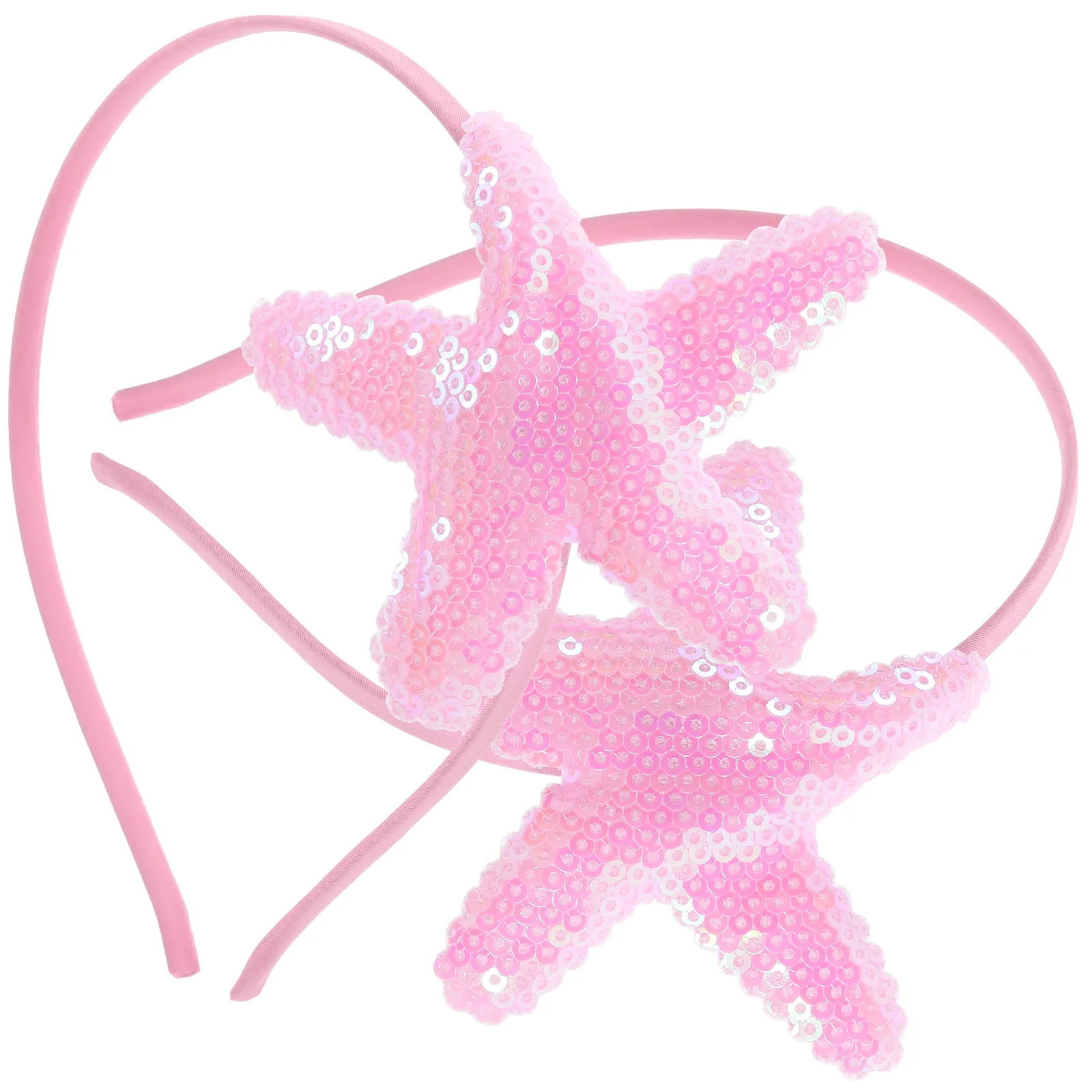 2 قطعة عقال نجمة البحر الاطفال الترتر هيرباند بريق الشعر التبعي حفلة طفل فتاة هيرباند الأطفال عقال الزخرفية