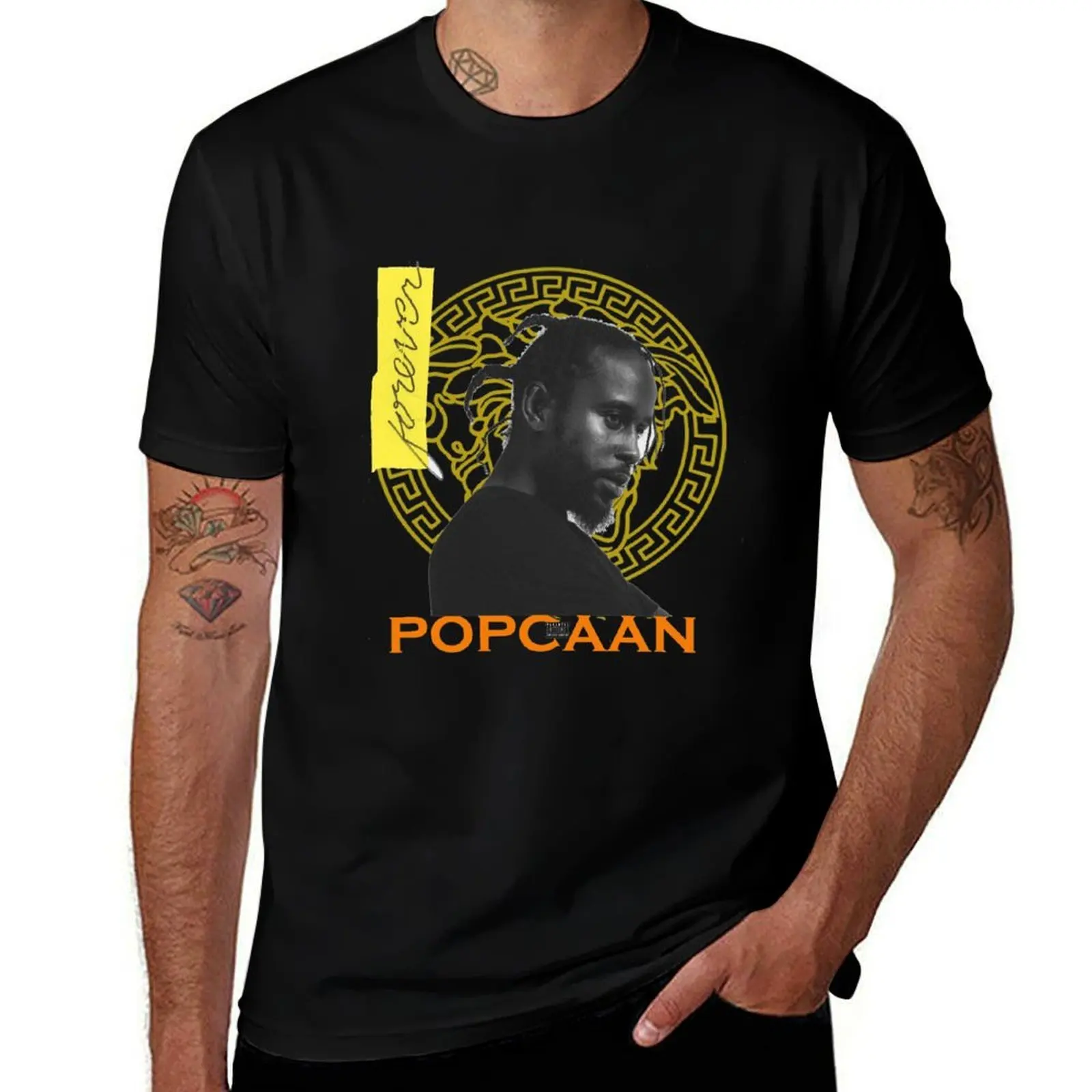 Футболка BLAZINGLIKA POPCAAN FOREVER больших размеров, универсальная футболка.