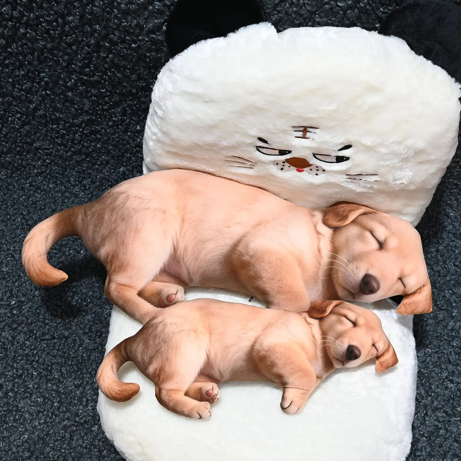 40CM Abstract Golden Retriever Plush Toy Ugly Cute Creative Simulation Stuffed Animal Adorable Ornament Room Sofa Decor