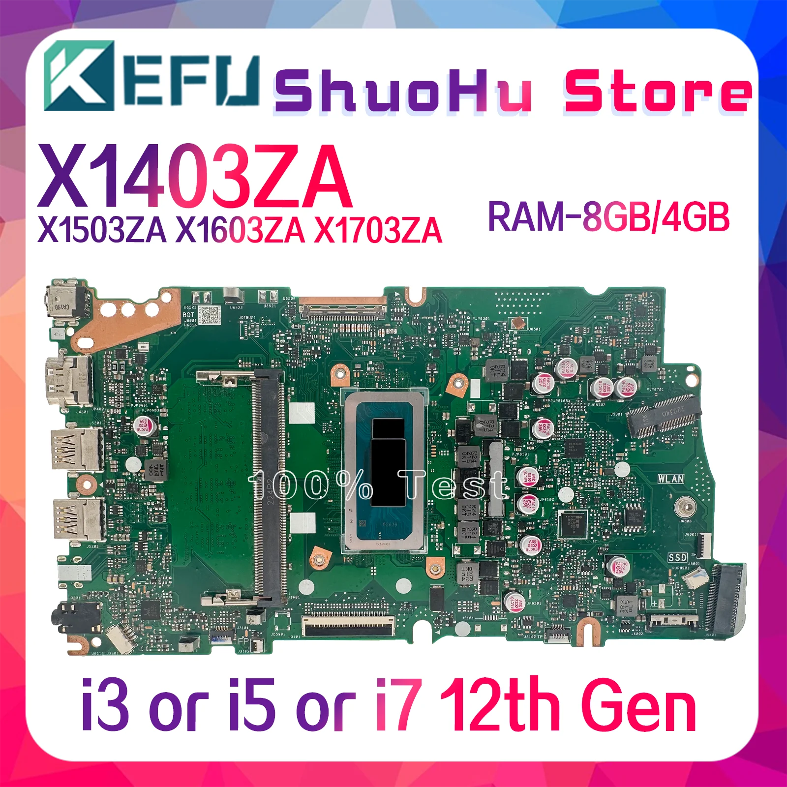 

X1403ZA Mainboard For ASUS X1503ZA X1603ZA X1402ZA X1502ZA X1602ZA X1405ZA X1505ZA X1605ZA X1703ZA X1702ZA Laptop Motherboard