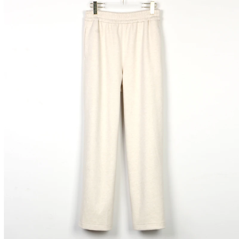 

New fashionable elegant socialite loose knitted pants casual pants Korean glutinous rice pants wool straight pants