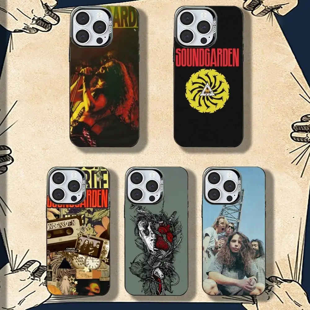 

S-Soundgardens Band Phone Case For iPhone 16,15,14,13,12,11,8,7,Pro,Max,Plus,Mini,XS,SE Shockproof Matte Cover