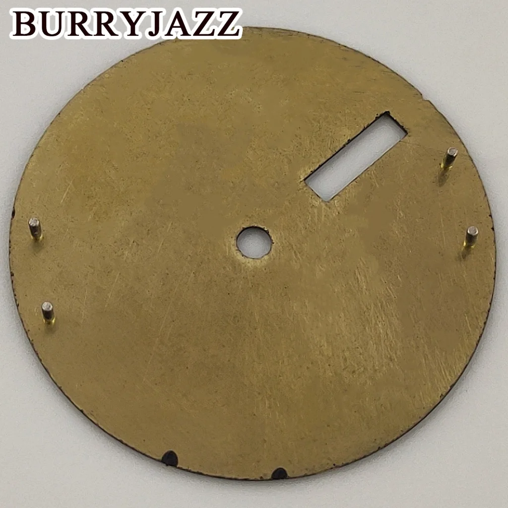 Burryjazz 29มม. ไม่มีโลโก้นาฬิกา NH36หน้าปัดสีดำสีเขียวส่องสว่างใส่ได้3นาฬิกา3.8นาฬิกาเม็ดมะยม