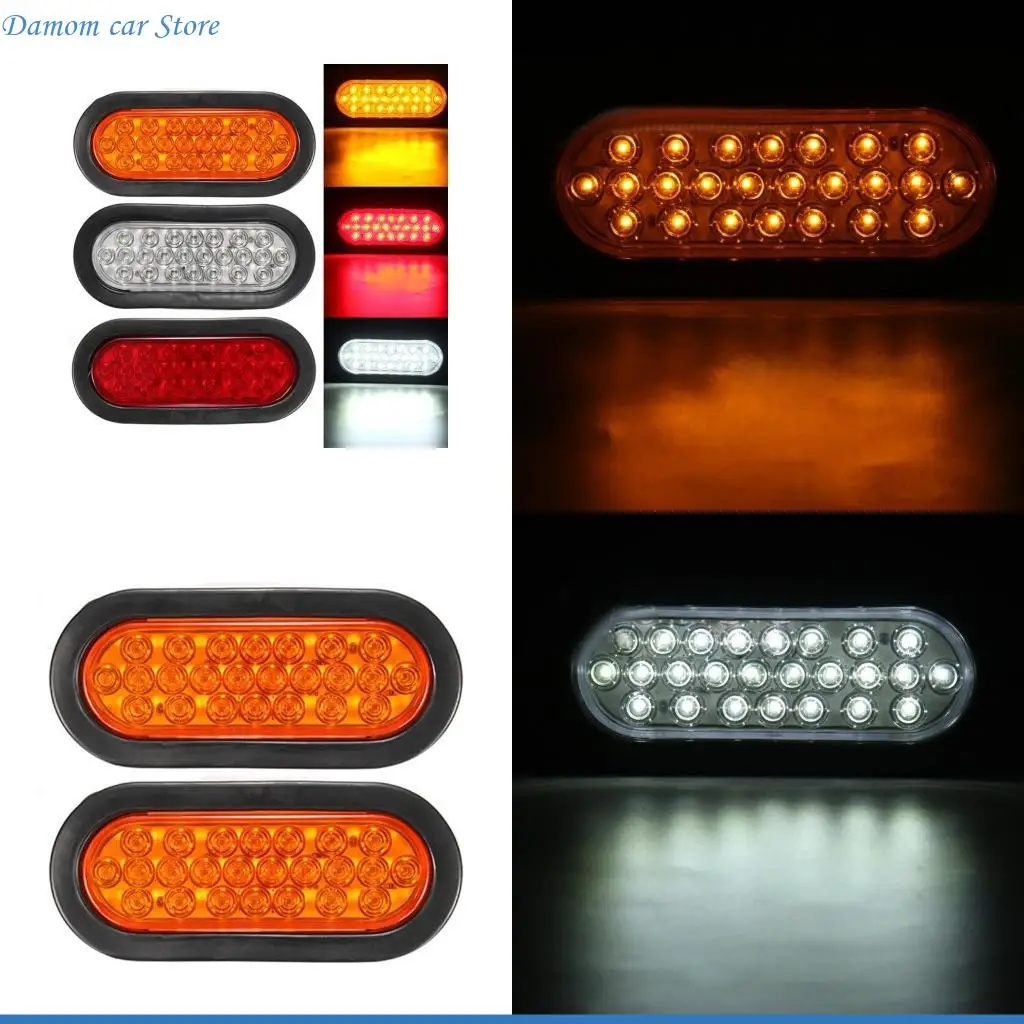 

A2UC 2PCS Tail Lights 24LED Установки утопленных вспышек для больших транспортных средств и буксировочного трейлера. Повышенная