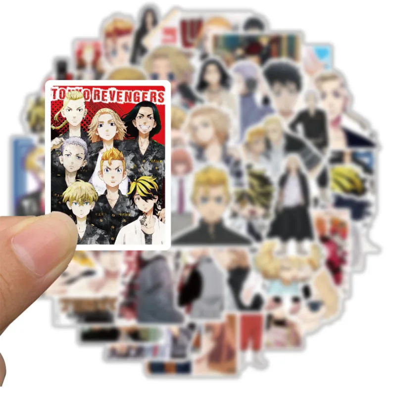 10/30/50 Uds estilo caliente clásico Anime Tokyo Avengers Graffiti impermeable regalo de fiesta de cumpleaños monopatín maleta de viaje teléfono