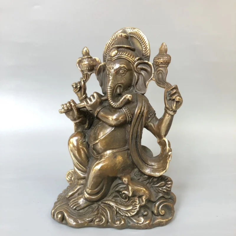 Antiqued Tantric Buddha Ganesha Figurine Home Decoration Creative Gift Craft
