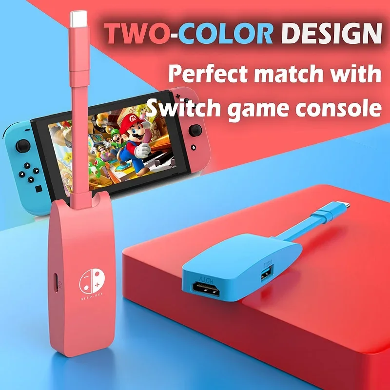 

Мини-портативный USB-C до 4K HDTV-совместимый для док-станции Nintendo Switch USB 3.0 Hub PD 100 Вт для Macbook Pro