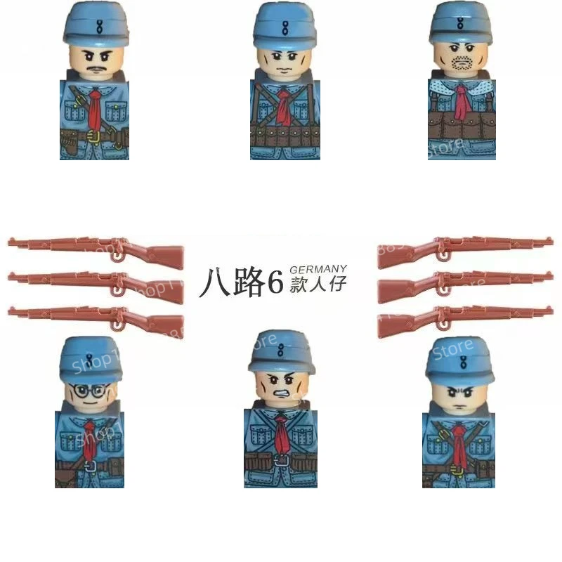 MOC New Military Building Blocks Doll Third-party Production of Soviet German Battlefield Tactical Doll Holiday Gift Ornaments