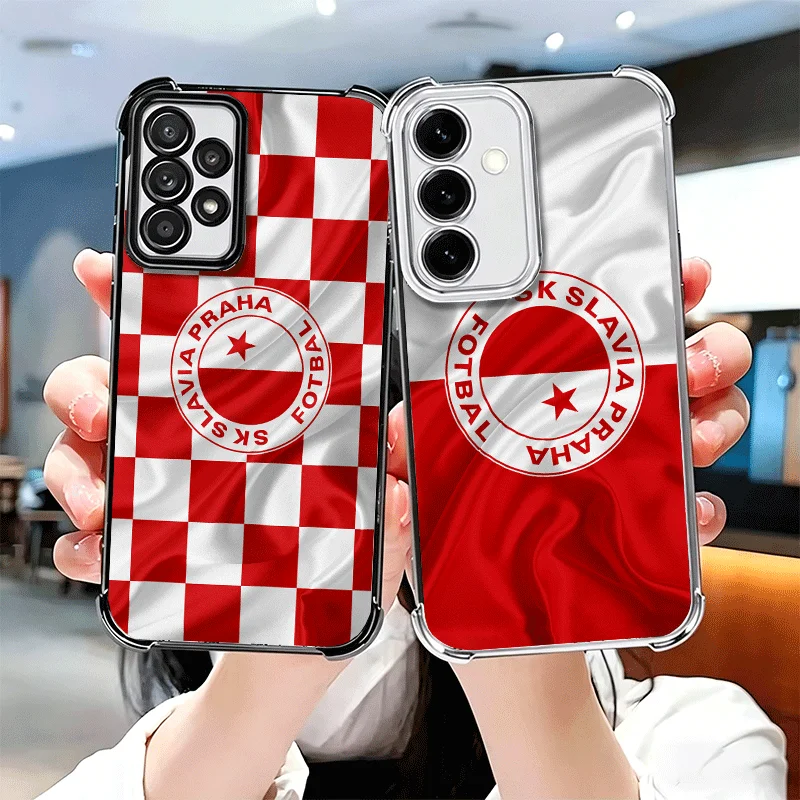 Sk Slavia Praha Czech Republic Soft Phone Case For Samsung A17 A27 A07 A37 A57 A16 A56 A15 A55 A14 A54 A13 A53 A26 A36 A25 A35 A